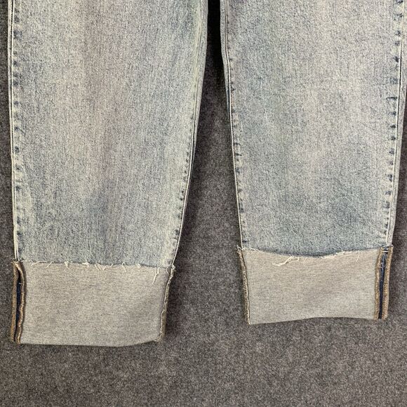 AVA & VIV Stone Wash Button Fly Ankle Jeans Sz 16 NWT Straight Leg Cuffs Hi-rise - Picture 3 of 14